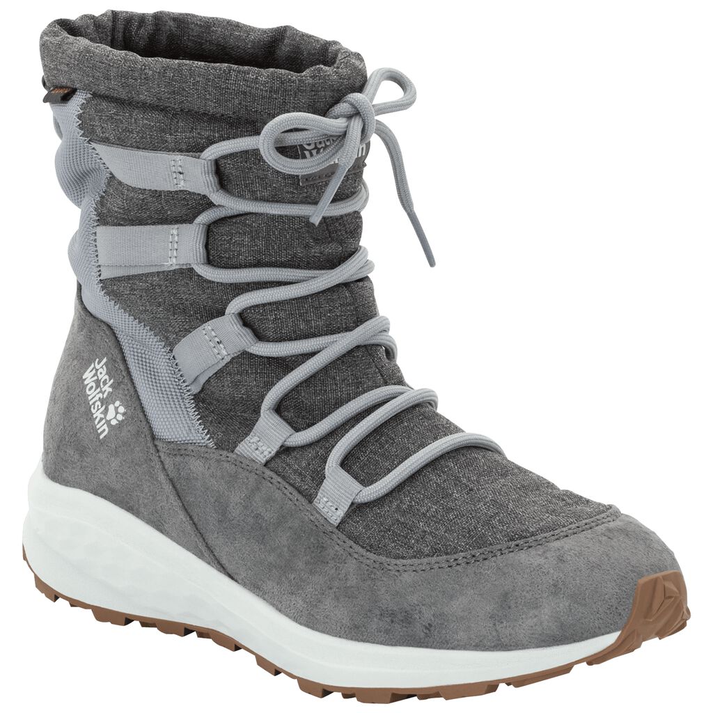 Jack Wolfskin NEVADA TEXAPORE MID Chaussures Femme Gris/Blanche - QSXNIPU-23